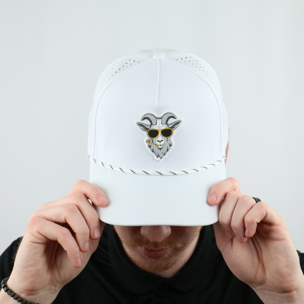 Doozie Golf Rope Hat - All White Performance Golf Hat