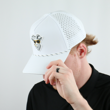 Doozie Golf Rope Hat - All White Performance Golf Hat