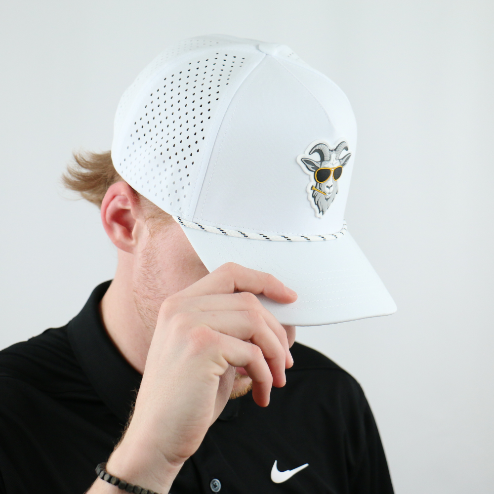 Doozie Golf Rope Hat - All White Performance Golf Hat