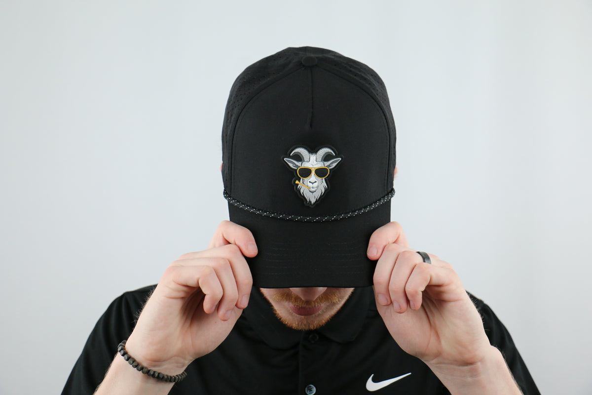Doozie Golf Rope Hat - Black Performance Golf Hat