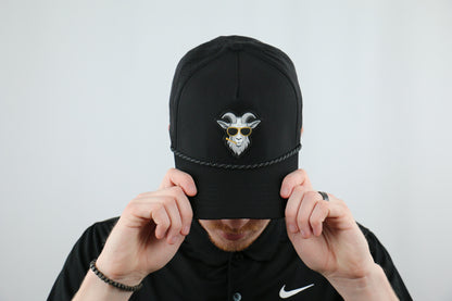 Doozie Golf Rope Hat - Black Performance Golf Hat