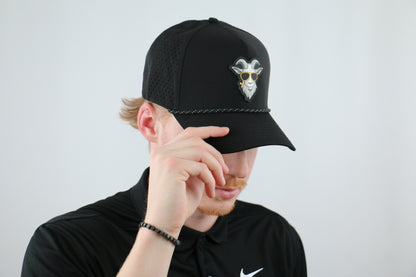 Doozie Golf Rope Hat - Black Performance Golf Hat