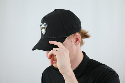 Doozie Golf Rope Hat - Black Performance Golf Hat